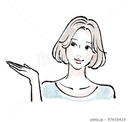 女性のイラスト素材 女性のイラスト素材 97658428