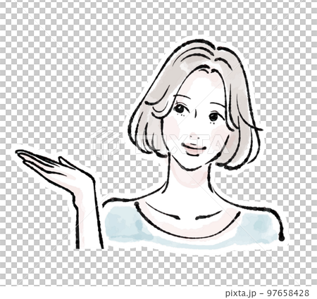 女性のイラスト素材 女性のイラスト素材 97658428