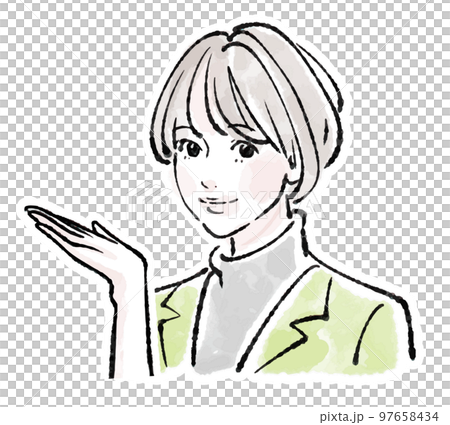 Female illustration material 97658434