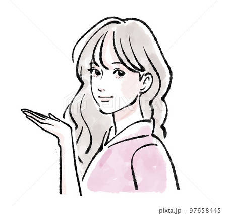 女性のイラスト素材 97658445