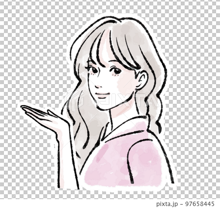 女性のイラスト素材 97658445