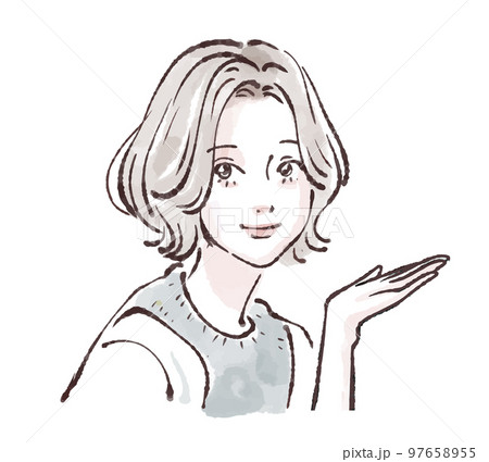 女性のイラスト素材 97658955