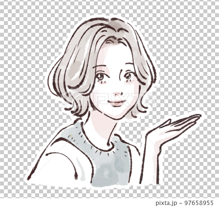 女性のイラスト素材 97658955