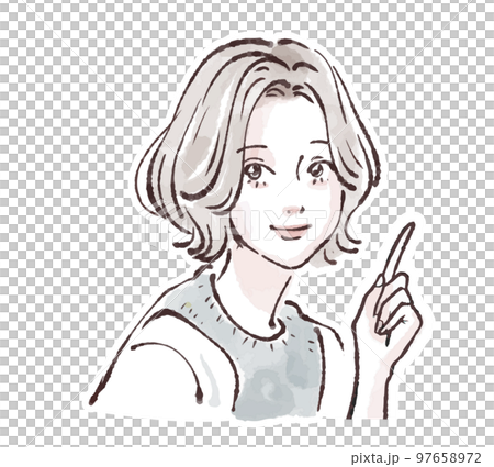 女性插畫素材 97658972