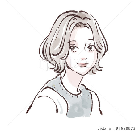 女性のイラスト素材 女性のイラスト素材 97658973