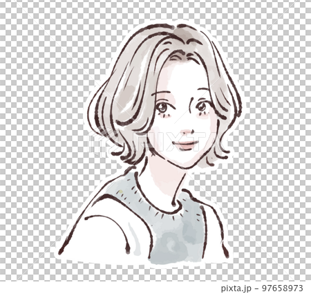 Female illustration material 97658973