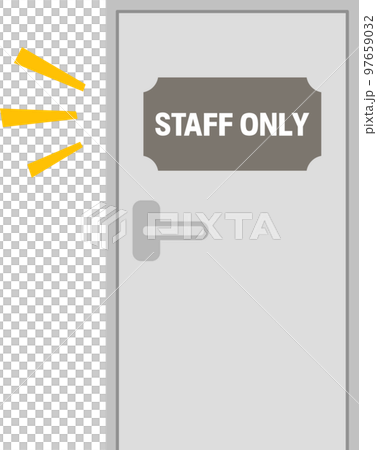 Door marked STAFF ONLY Door marked STAFF ONLY 97659032