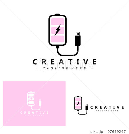 charging logo vector icon, smartphone vehicle, using electricity and battery 97659247