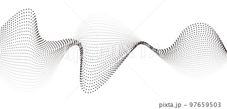 モノクロームのドットラインによる流線ブレンドイメージ モノクロームのドットラインによる流線ブレンドイメージ 97659503