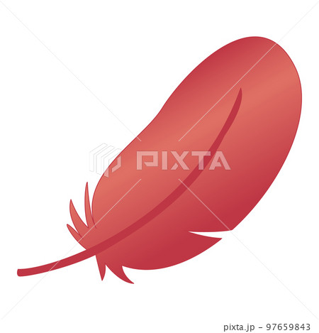 赤い羽根のシンプルなイラスト 97659843