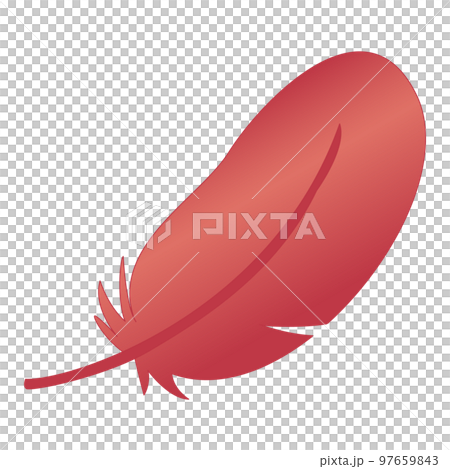 赤い羽根のシンプルなイラスト 97659843