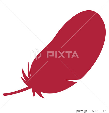 赤い羽根のシンプルなイラスト(シルエット) 赤い羽根のシンプルなイラスト(シルエット) 97659847