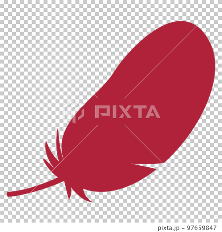 赤い羽根のシンプルなイラスト(シルエット) 赤い羽根のシンプルなイラスト(シルエット) 97659847