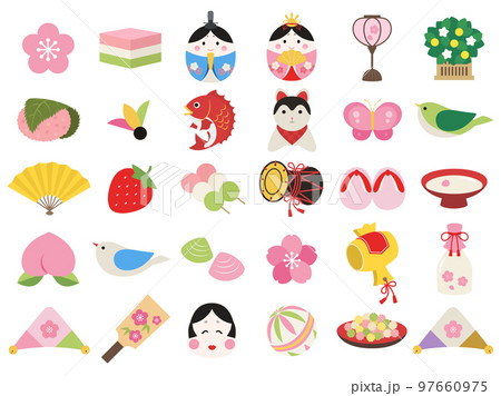 ひなまつりアイコンセット ひなまつりアイコンセット 97660975