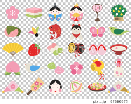 Hinamatsuri icon set 97660975