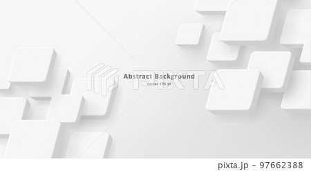 White 3d cubes creating abstract geometric composition 97662388