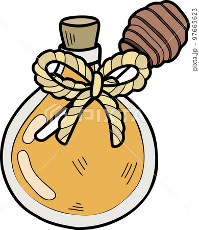 Hand Drawn honey jar illustration 97665623