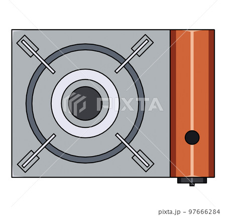 カセットコンロ上のイラスト カセットコンロ上のイラスト 97666284