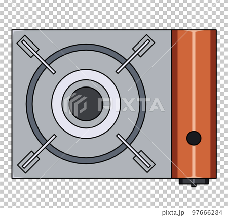 カセットコンロ上のイラスト カセットコンロ上のイラスト 97666284