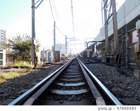 横浜　相鉄線　高架の工事中 97666983