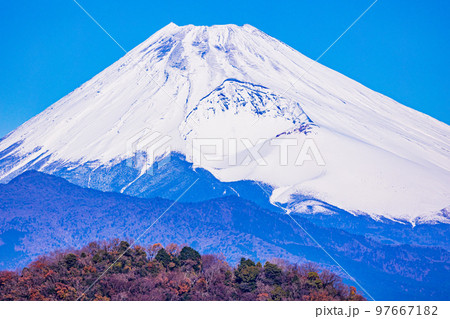 （静岡県）伊豆の国・守山展望台から望む、富士山 97667182