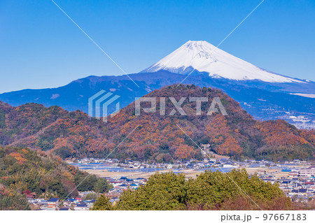 (静岡県)伊豆の国・守山展望台から望む、富士山 (静岡県)伊豆の国・守山展望台から望む、富士山 97667183