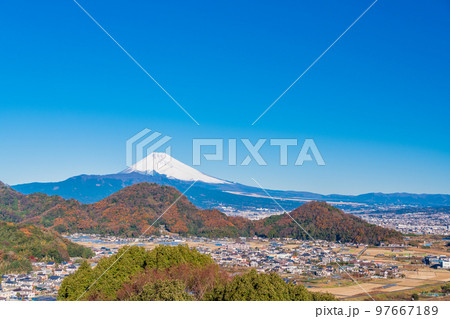 (静岡県)伊豆の国・守山展望台から望む、富士山 (静岡県)伊豆の国・守山展望台から望む、富士山 97667189