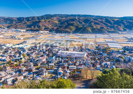 (静岡県)伊豆の国・守山展望台から望む、田方平野の街並み (静岡県)伊豆の国・守山展望台から望む、田方平野の街並み 97667456