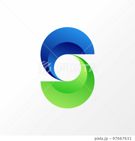 Simple Letter or word S font in flip circle image graphic icon logo design abstract concept vector stock. Can be used as symbols related to initial or monogram 97667631