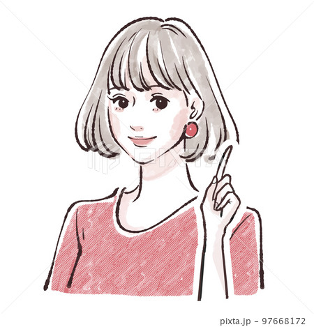 女性のイラスト素材 女性のイラスト素材 97668172