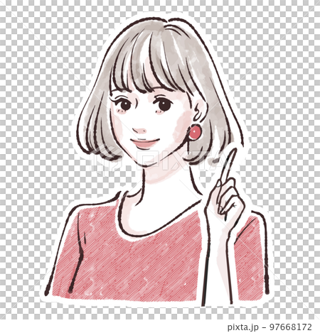 女性のイラスト素材 女性のイラスト素材 97668172