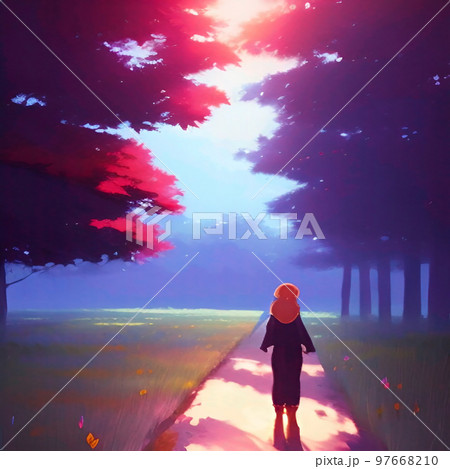 幻想的で美しい風景画 97668210