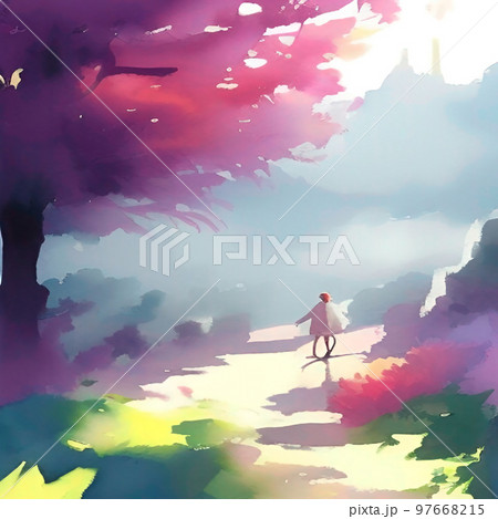 幻想的で美しい風景画 97668215