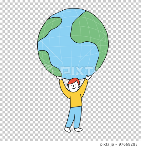 Cherish the Earth Illustration of a child holding the world in his hands Cherish the Earth Illustration of a child holding the world in his hands 97669285