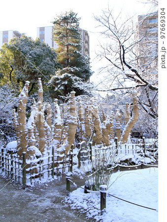 雪の縮景園 雪の縮景園 97669304