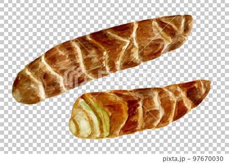 Hand-painted watercolor Kyoto sweet potato illustration Hand-painted watercolor Kyoto sweet potato illustration 97670030