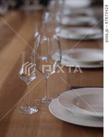 table set for meal 97673428