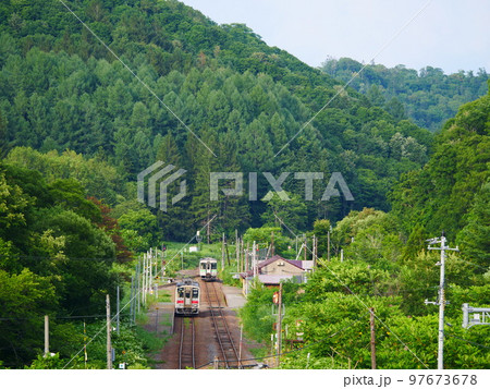 JR留萌本線峠下駅キハ54 JR留萌本線峠下駅キハ54 97673678