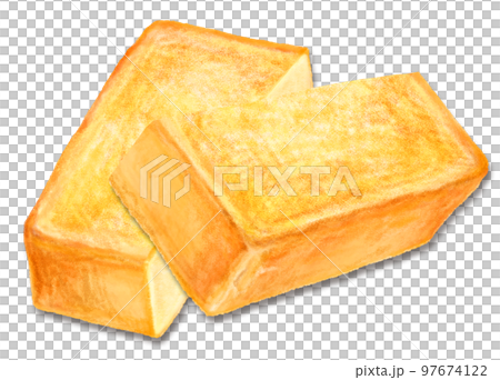 トースト半切り2枚重ね トースト半切り2枚重ね 97674122