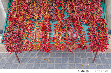 Dried Red Chili Strings Dried Red Chili Strings 97675256