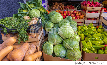 Cabbages Fresh Vegetables 97675273