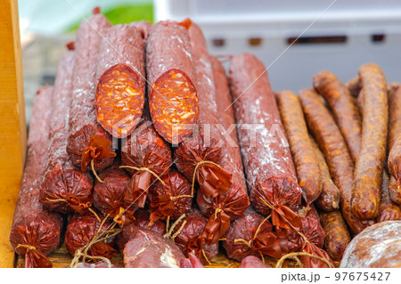 Dried Cured Sausages 97675427