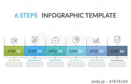 Infographic Template with 6 Steps Infographic Template with 6 Steps 97676194