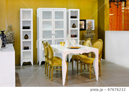Golden dining room Golden dining room 97676232