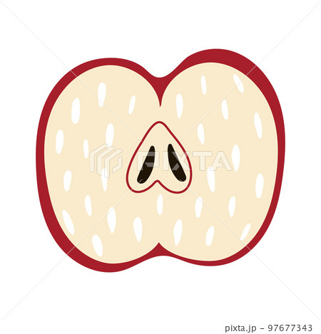 Cozy fresh and ripe delicious apple slicel fruit isolated on white background Cozy fresh and ripe delicious apple slicel fruit isolated on white background 97677343