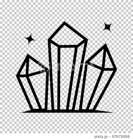 Glittering mineral icon. ore icon. natural resources. vector. 97678006