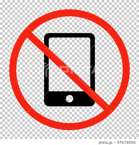 スマートフォン使用禁止・携帯電話使用禁止 97678008