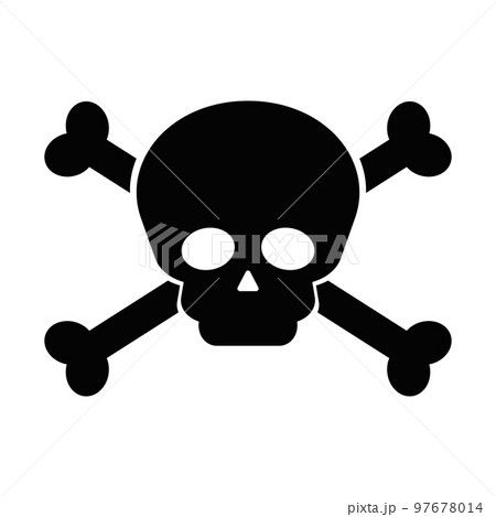 ドクロ。海賊や危険物のアイコン。ベクター。 97678014