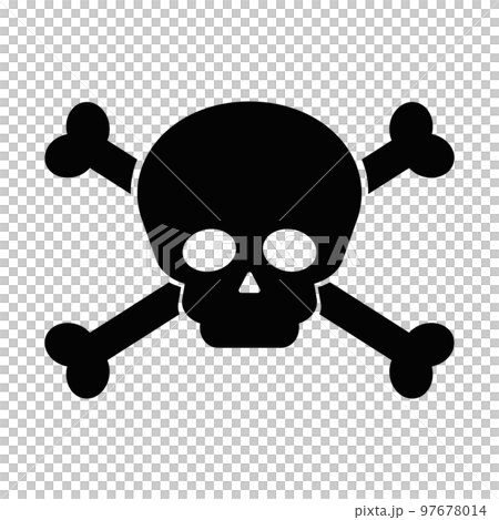 ドクロ。海賊や危険物のアイコン。ベクター。 97678014