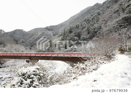 雪の降った別府峡 雪の降った別府峡 97679036